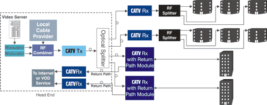 Return Path Hybrid Fiber Coax Network