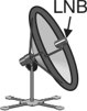 Satellite Dish Showing LNB Location